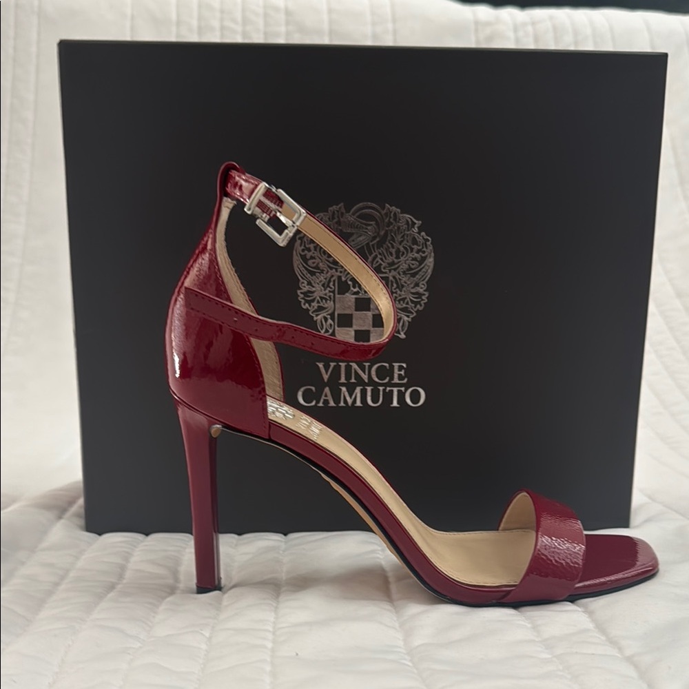 Vince Camuto Red Stiletto Heels Elegant Design